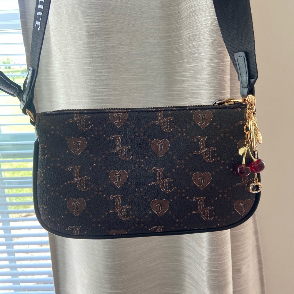 Juicy Couture Black and Brown Crossbody Bag